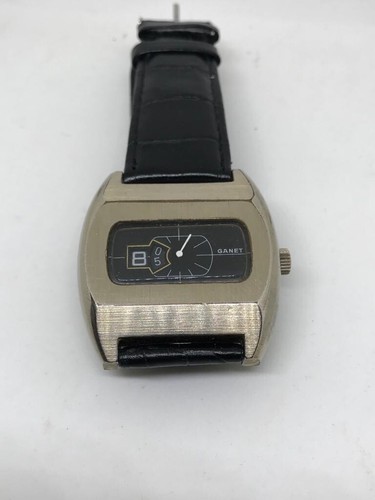 Beautiful, Rare, Retro Swiss Jump Hour 1970s GANET watch - Picture 6 of 11