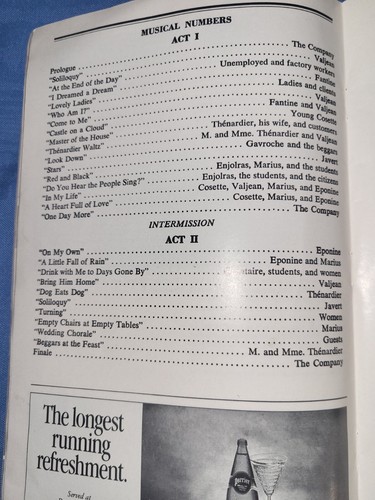 Les Miserables, Le Miz, Playbill, New York City, July 1991, Good Condition,Nice! - Picture 12 of 22