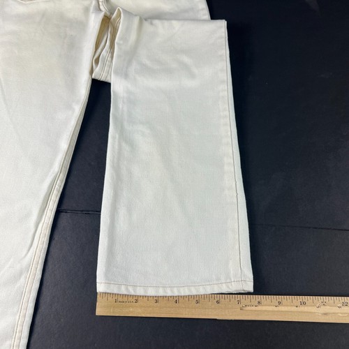 VTG 80s Levi's Girls 12 Reg 31333-3522 Slim Boot Cut Ankle Beige Polyester Pants - Picture 17 of 24