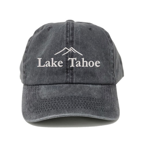 Lake Tahoe embroidered cotton cap, souvenir cap hat, vacation vacay travel hat - Picture 7 of 14