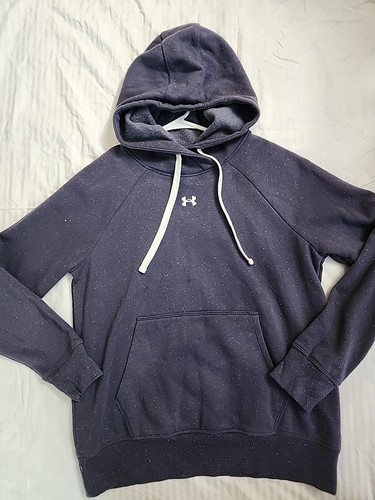 Under Armour Loose Sweater Size Small Long-Sleeve Pullover Hooded Plum - Picture 4 of 10