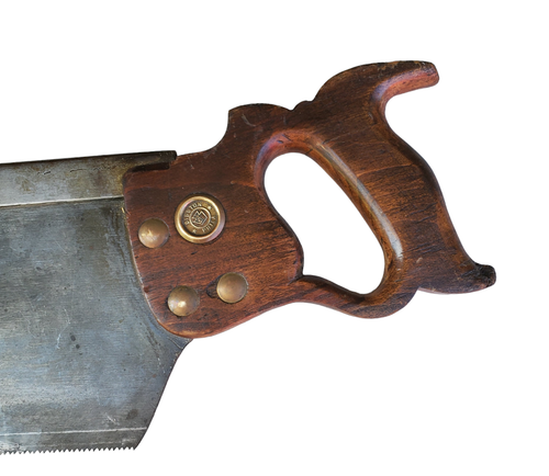 Vintage Cast-Steel Henry Disston & Sons Back Saw Phil, USA Large 33" - Picture 3 of 12