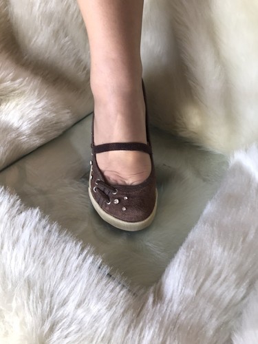 Zoe Wittner brown suede wedge heels , shoes . Size 7 M - Picture 2 of 9