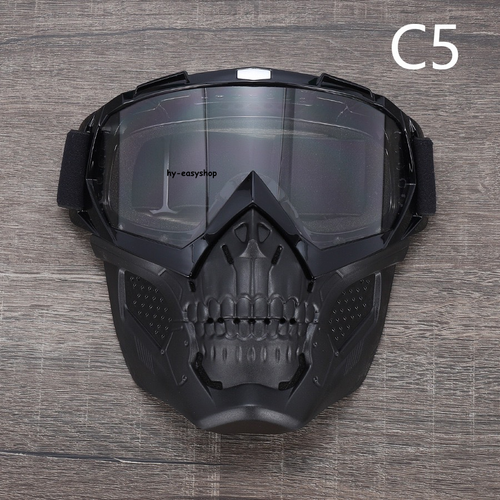 Motorcycle Goggles Skull Mask Windproof Face Cover Shield Eye Protection Glasses - Picture 15 of 58