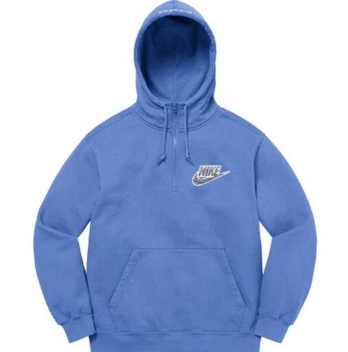 Supreme SS21 Nike Half Zip Hooded Sweatshirt Blue Hoodie Snakeskin Logo-SZ Large - 第 5/5 張圖片