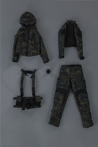 Juego de traje de combate de camuflaje de soldado 1/6 hembra para cuerpo figura femenina PHICEN de 12 - Imagen 5 de 5