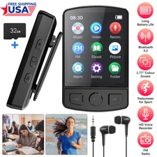 Bluetooth Support 128GB MP4/MP3 Lossless Music Player FM Radio Recorder Sport ^