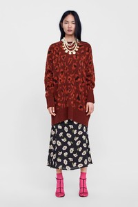 zara animal print jumper