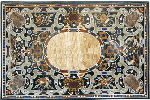 122cm x 91.4cm Verde Mármol Comedor Table Top Semi Precioso Piedras Incrustación - Imagen 1 de 13