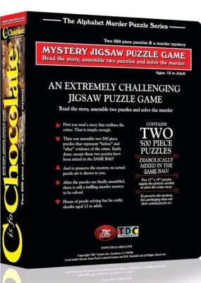TDC Games C is for Chocolate Mystery Jigsaw Puzzle Game / Alphabet
