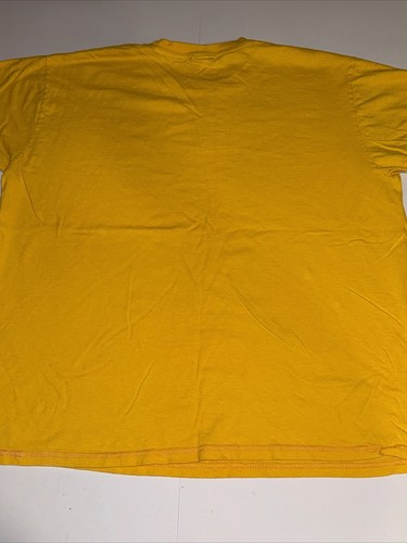 Vintage NIKE Mens XL Printed Front Logo Spell Out Shirt Yellow Silver Tab Y2K - Picture 7 of 7