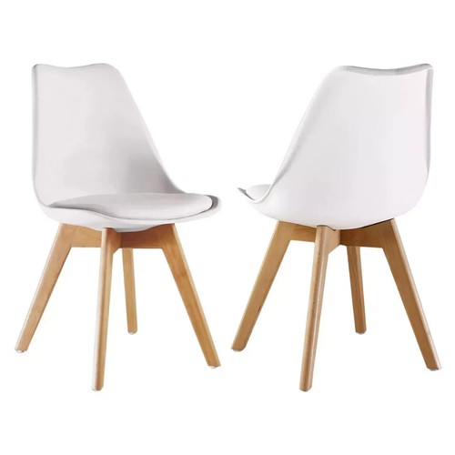 set of 6 Dining Chairs Modern Contemporary Scandinavian 6 chairs - white