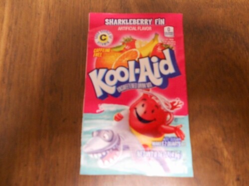 50 Packets Kool-Aid Drink Flavor Mix Sharkleberry Fin Unsweetened Makes 2 Quarts