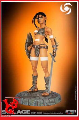 NAVIS Guerrière 49Cm BD Sillage Buchet Morvan Statue Attakus figure 1/4 # Neuf # - Imagen 2 de 7