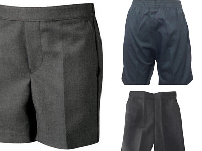 UNIFORM GREY FROM 2//3-15//16 YEARS ZIP+CLIP BOYS SCHOOL SHORTS
