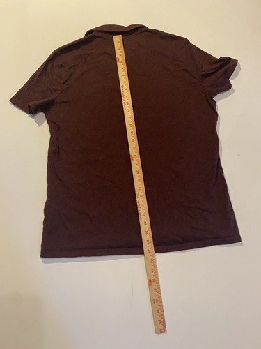 Structure Polo Shirt Mens XL Maroon Short Sleeve Cotton 3 Button - Picture 9 of 11