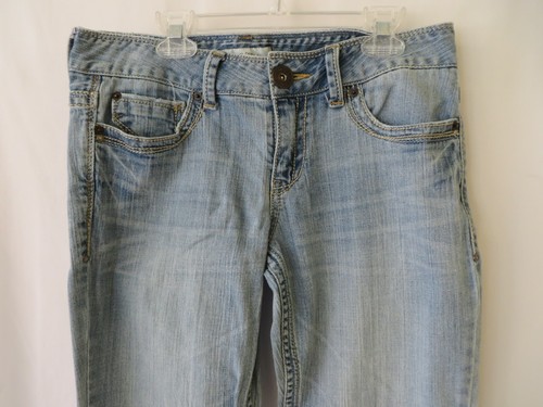 Aeropostale Girls Jeans Straight Leg Light Wash Blue Size 7/8  #11271 - Picture 2 of 6