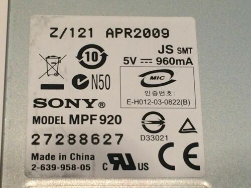 Sony MPF920 2,0 MB DISKETTENLAUFWERK MPF920-Z/121 1,44 MB AA8FE - Bild 3 von 3