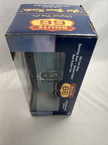 ETRL 1961 Corvette convertible 1/18 diecast joya azul edición Route 66 con moneda - Imagen 16 de 21
