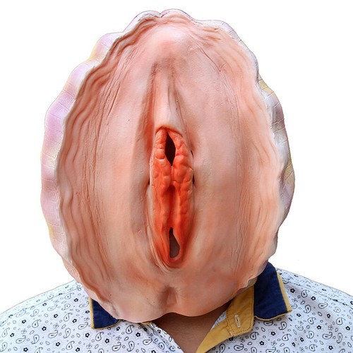 Adult Clam Shell Prank Latex Mask Masquerade Halloween Cosplay Full Face Masks - Foto 1 di 5