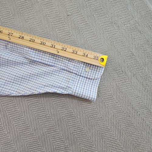 Chemise homme Brooks Brothers Madison 17 - 36 bleu non fer à carreaux manches longues - Photo 13/15