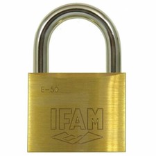 Ifam E50 Brass Padlock 50mm KA2 (IF35006)