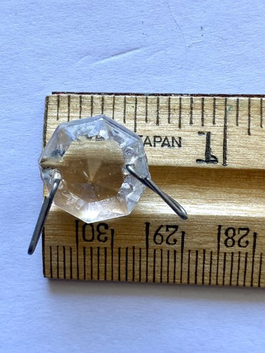 100 Vintage Chandelier Lamp Replacement Crystal 1/2” Octagon Single or Strands - Picture 3 of 7