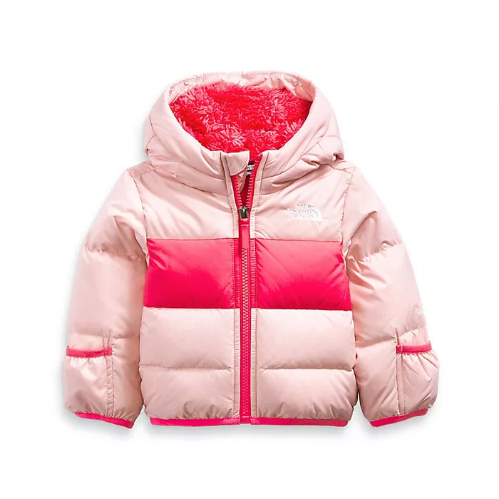 The North Face Pink Peach Infant Moondoggy Hoodie Size 3 6 Months Girls NWT