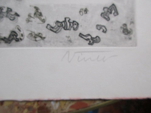 Lithographie vintage signée NINU " AM-STRAM-GRAM " numérotée 10/30 - Imagen 5 de 5