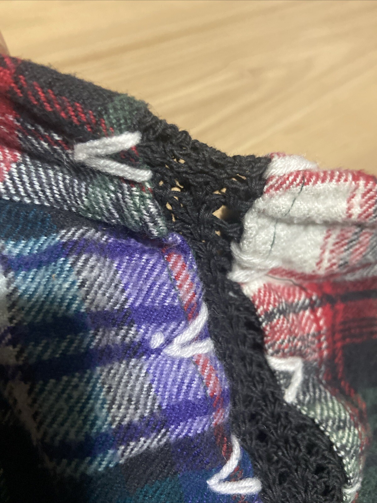 Monalisa Patch Flannel Button Up With Hoodie - image 3