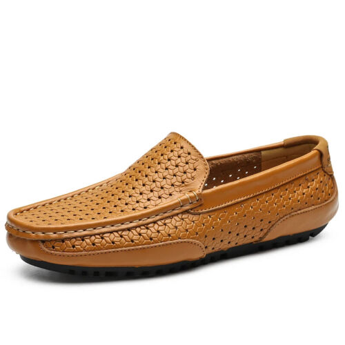 Summer Luxury Brand Men Casual Shoes Soft Genuine Leather Mens Loafers Moccasins - Picture 30 of 30
