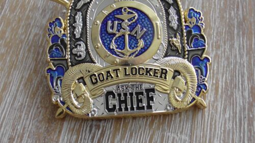 Moneda de desafío USN Navy Chief Chiefs desorden casillero de cabra golpea fuerte CPO - Imagen 6 de 10