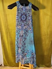 Karen Kane Womens Sz XS Handkerchief Hem Sleeveless Maxi Dress Lined