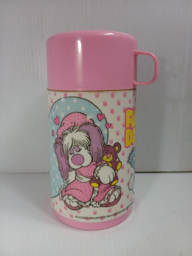 1986 Aladdin Disney Fluppy Dogs Thermos w Pink Lid, complete, Animated TV show - Picture 4 of 12