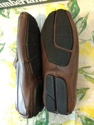Clarks England Mens Driving Loafer Shoes Brown Leather Moc Toe Slip On Size 9.5M Clarks Unstructured Shoes Mens 9 G Loafer Brown Leather Moc  main image 4