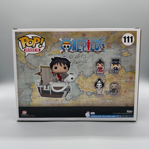Funko Pop! #111 LUFFY W/ GOING MERRY ONE PIECE 2022 EXCLUSIVO DE NYCC *BANDERA ROTA* - Imagen 3 de 7
