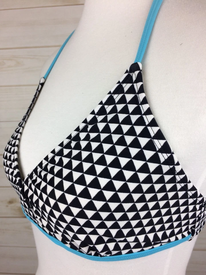 Circo Niña Blanco y Negro Argyle Bikini Halter Sujetador Talla XL (14/16) Foto 4 de 4