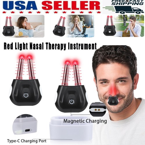 Portable Type-C Magnetic Charging Red Light Nasal Therapy Instrument Sinusitis