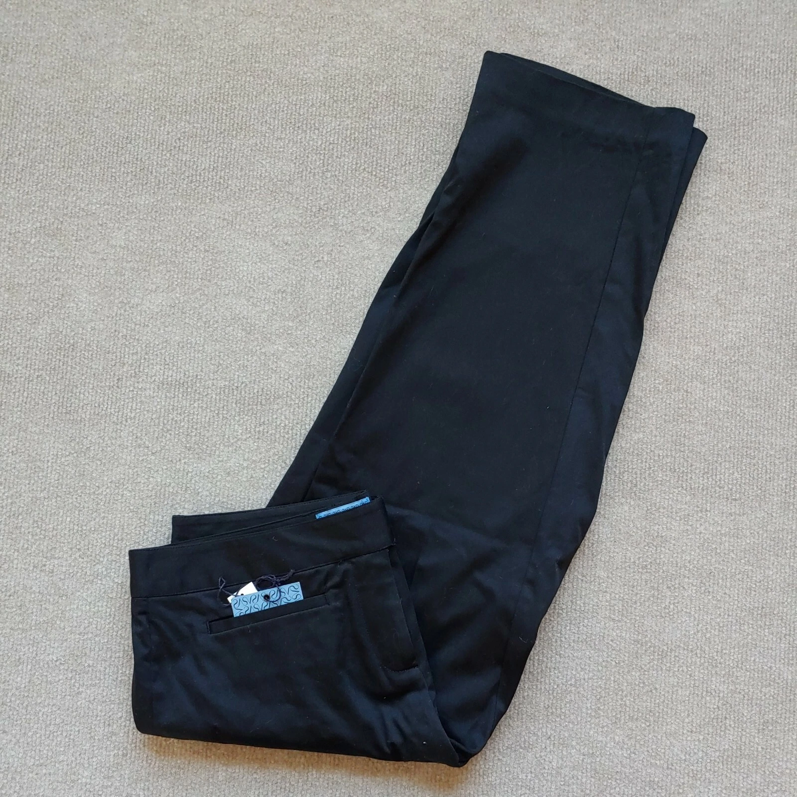 Simply Vera Wang Cropped Capri Pants Womens Size 4 Black Side Vent Stretch NEW