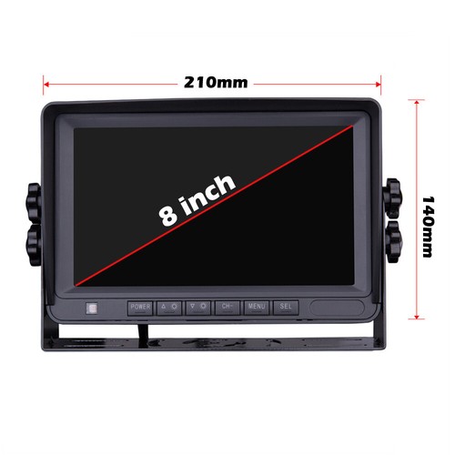 4Pin 8" Rear View Monitor CCD Reverse Camera Kit for 12V-24V Trailer RVs Truck - Picture 14 of 23