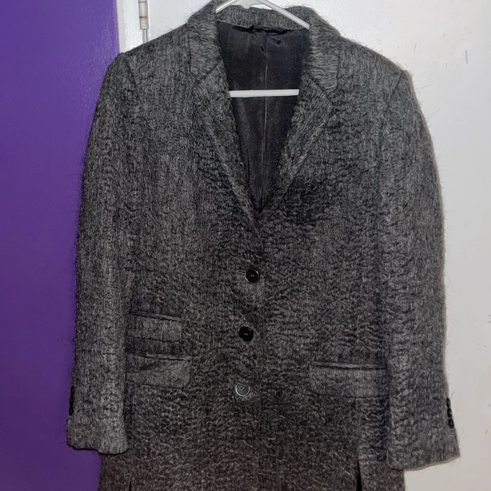 Gabardina Neil Barrett ajuste masculino gris talla 38 lana alpaca mohair Foto 3 de 4