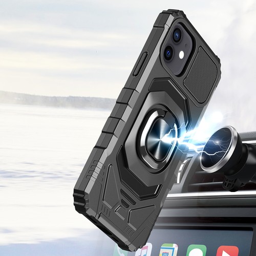 For Apple iPhone 14 /6.1" Hybrid Dual Layer with Magnetic Ring Stand Case Cover - Photo 3/46