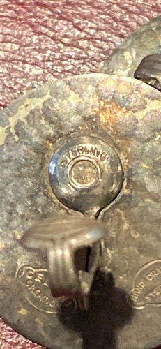Pendientes firmados Cellini de plata de ley 925 MCM 1 pulgada de diámetro de colección - Imagen 8 de 9
