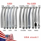 Dental High Speed Turbine Handpiece 2/4/6Hole E-generator LED /Fiber Optic/NoLED