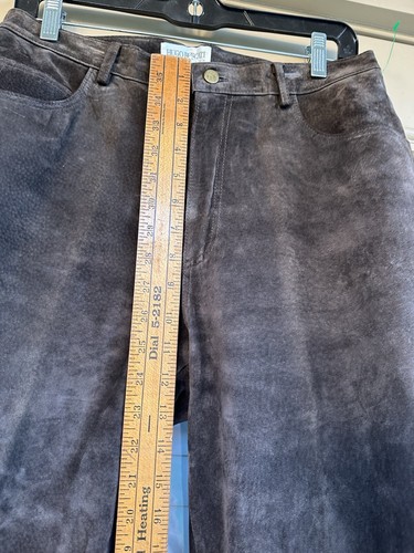 Seltener Fund 1990 HuGo Buscati Vintage Leder Peitsche genäht Hose - Bild 6 von 6