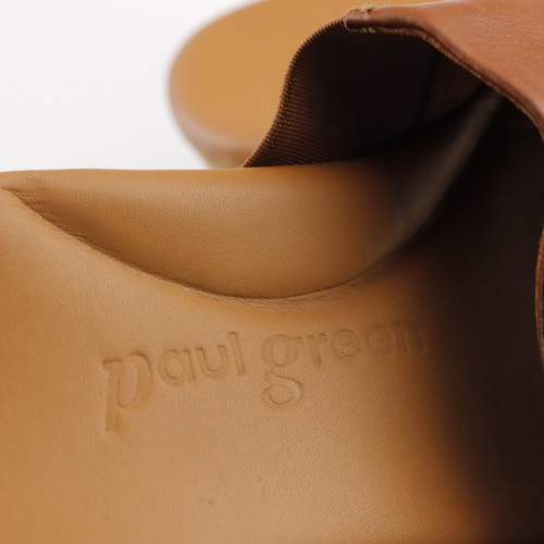 Sandalia Paul Green para mujer talla 6 color coñac tostado deslizable cuña plataforma mula súper suave - Imagen 12 de 14