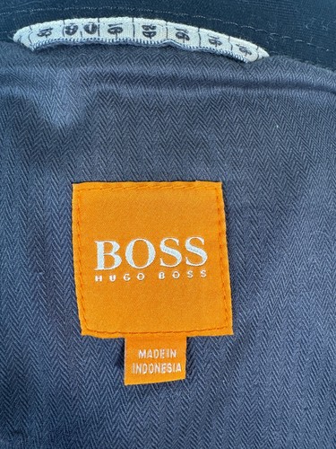 Hugo Boss Orange Navy Blue Military Style Denim Blazer Jacket Coat Men's Sz 42 R - Picture 16 of 21