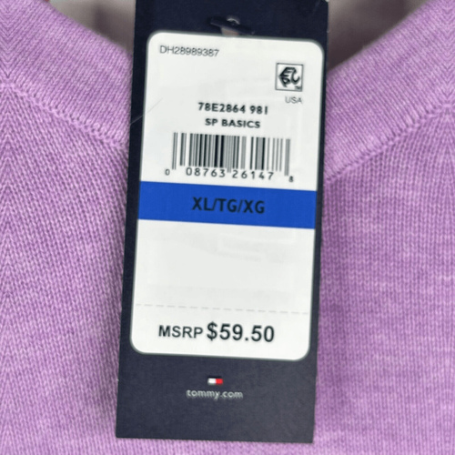 Tommy Bahama Signature Herren Größe XL lila V-Ausschnitt Langarmpullover Pullover - Bild 9 von 13