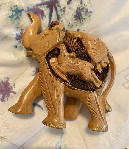Handgeschnitzter Buchsbaum Elefant Made in Thailand - Bild 6 von 9