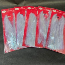 Holiday Time Tinsel Icicles Iridescent Clear Strands 5000 Ct - 5 pkg x 1000 each